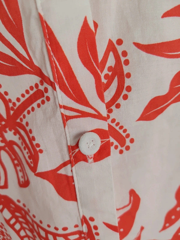 Blouse à feuilles orange d'El Corte Inglés