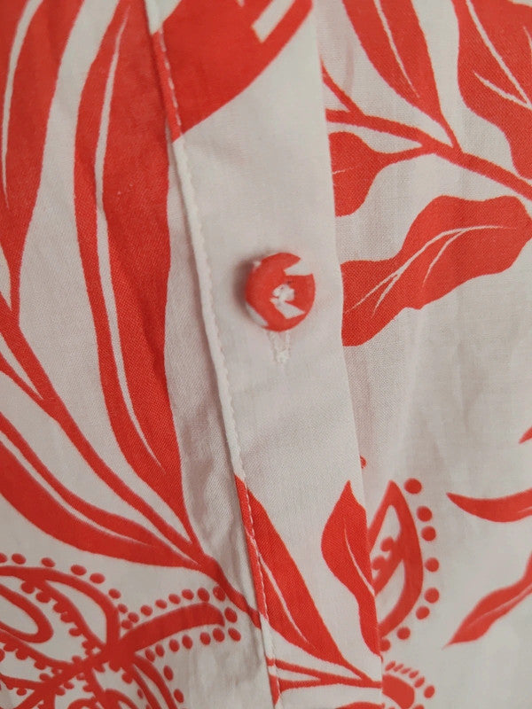 Blouse à feuilles orange d'El Corte Inglés