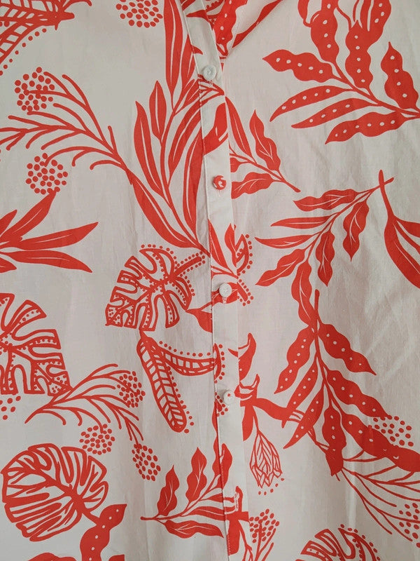 Blouse à feuilles orange d'El Corte Inglés