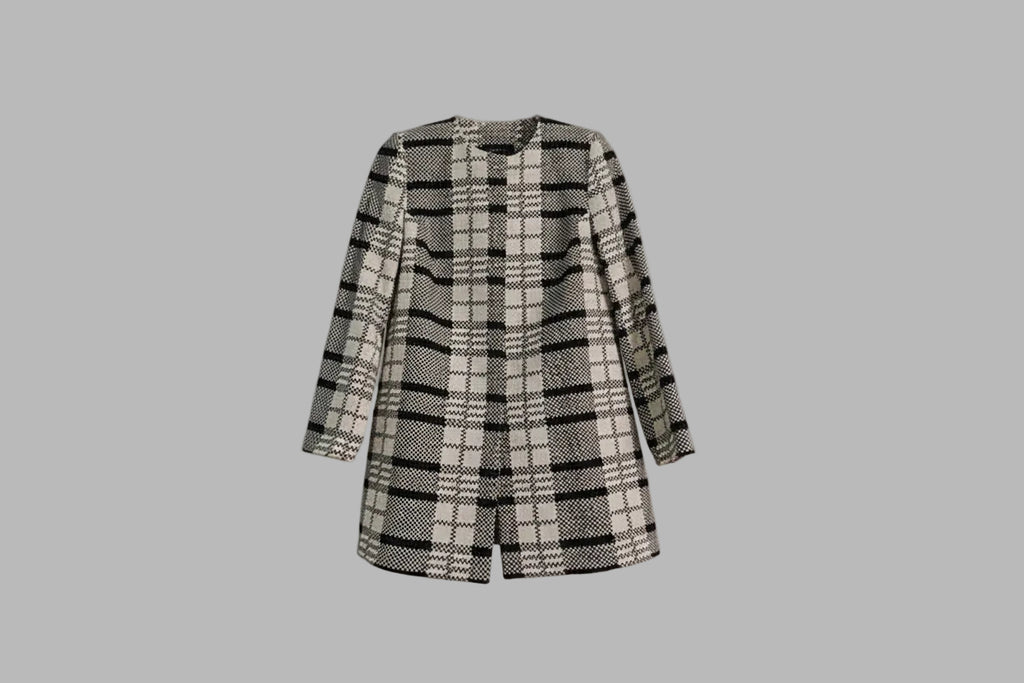 Manteau à carreaux Mango