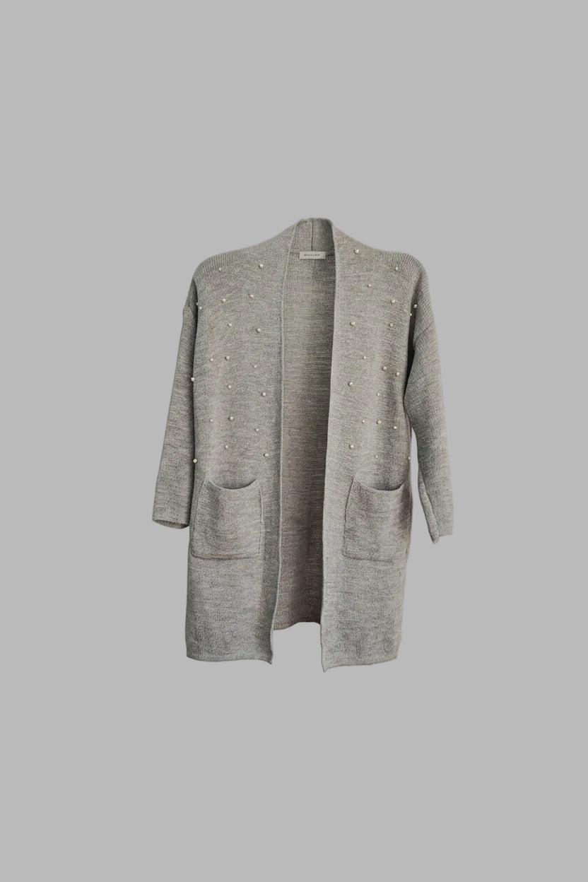 Long cardigan de fabrication italienne