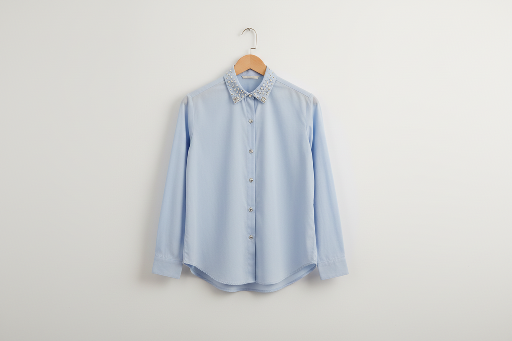 Blusa azul de Zara Básica Collection