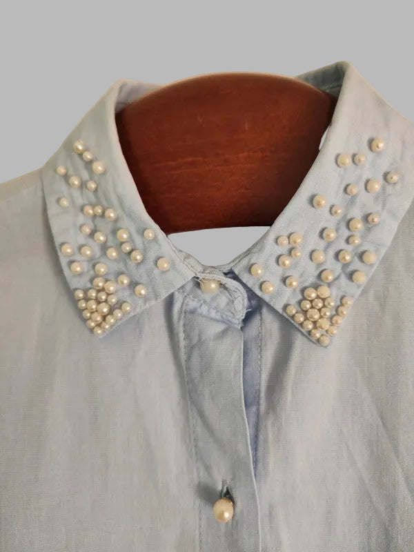 Chemisier bleu de la collection Zara Basic