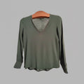 Blusa verde oscura de Massimo Dutti