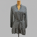 Blau-cremefarbenes Kleid von Maddelton