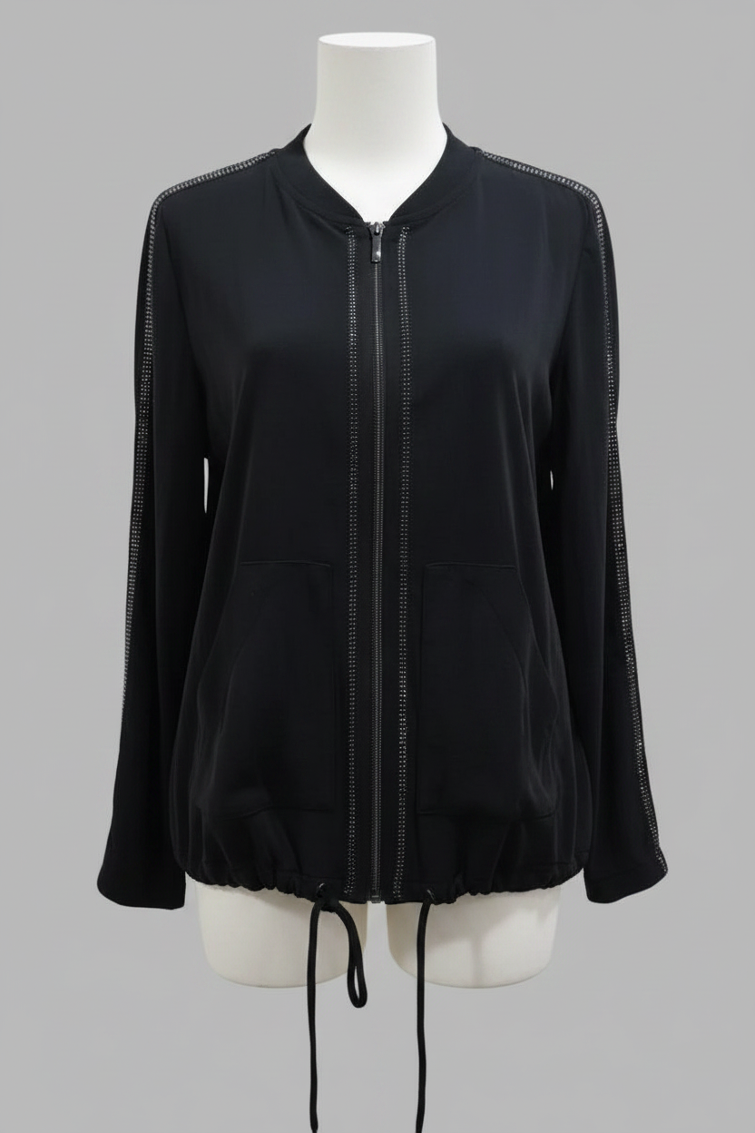 Chaqueta bomber negra de Punto Roma