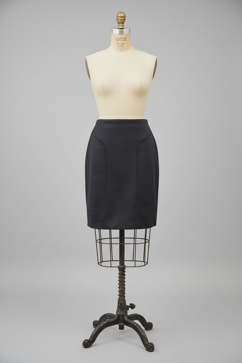Jupe droite minimaliste, taille 42
