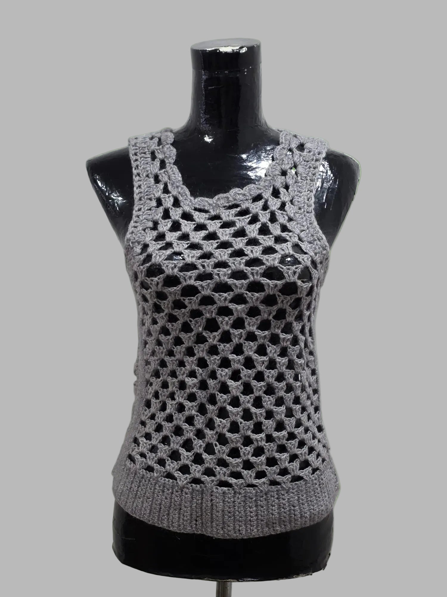 Gilet vintage en crochet, taille M