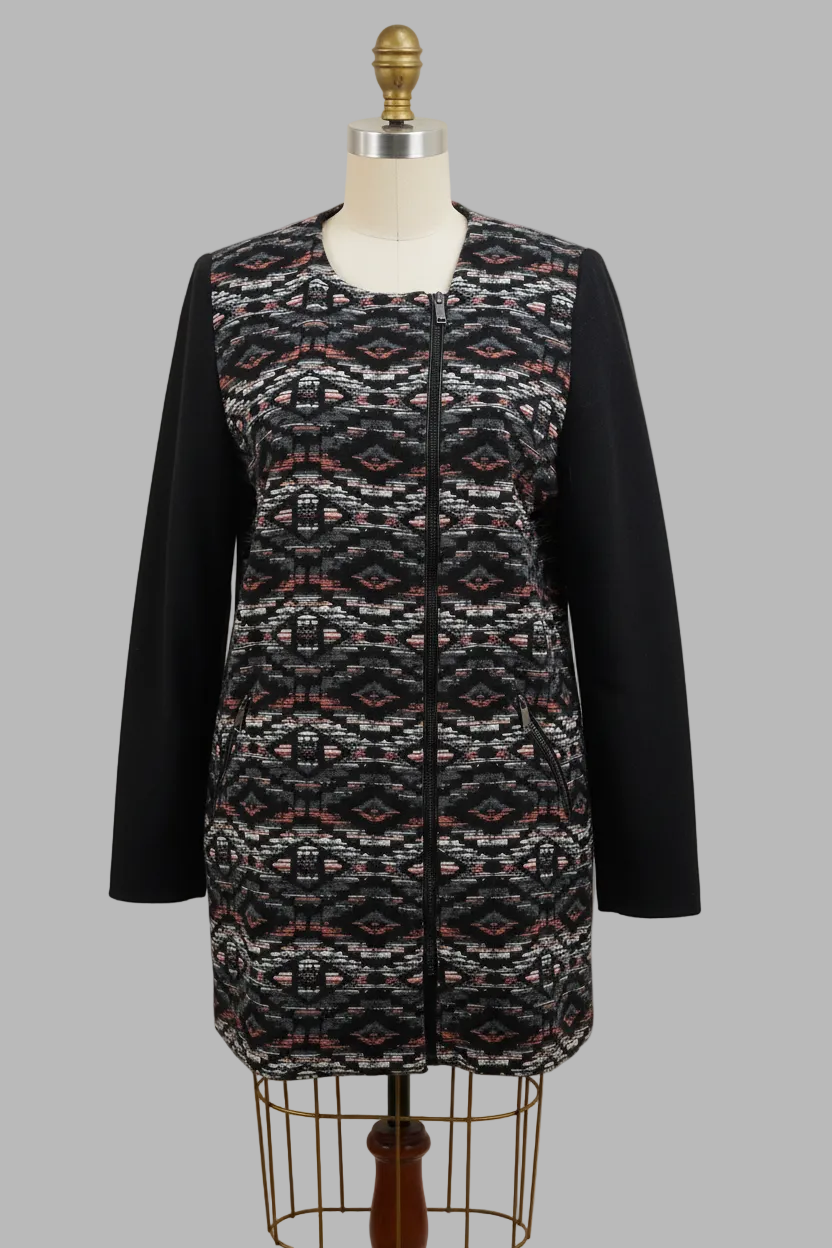 Abrigo 3/4 en negro, Talla L