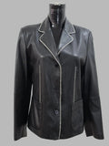 Blazer negro de piel, Talla L