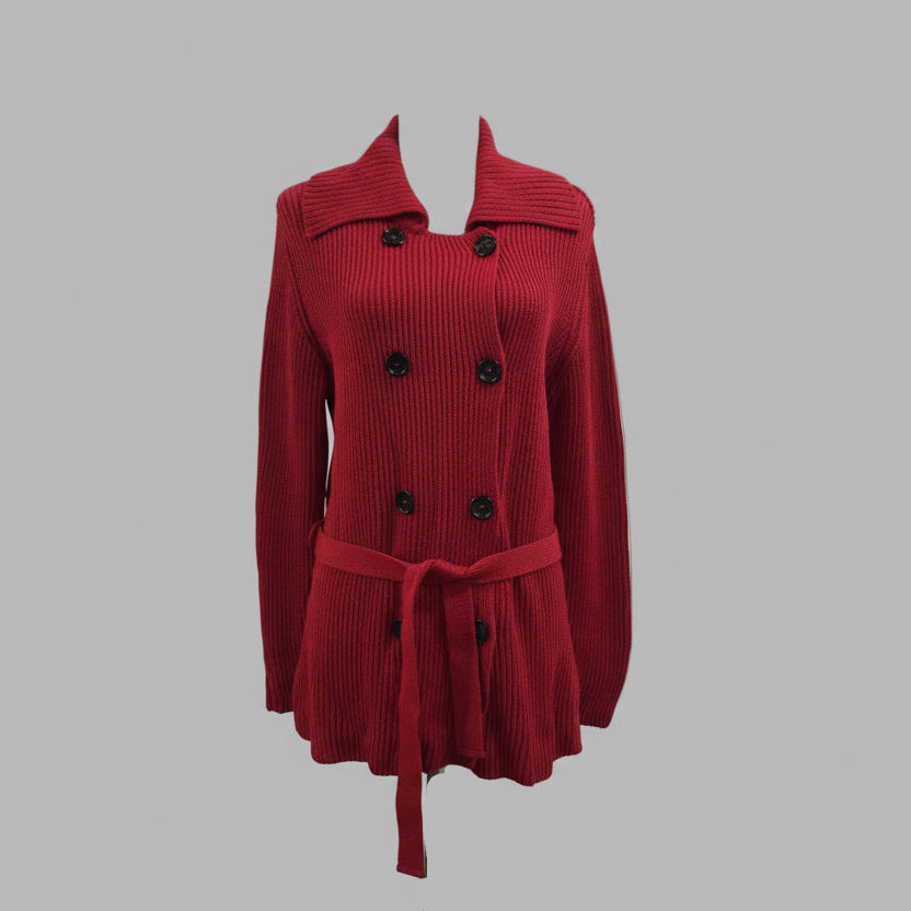 Cárdigan largo de lana, Talla XL