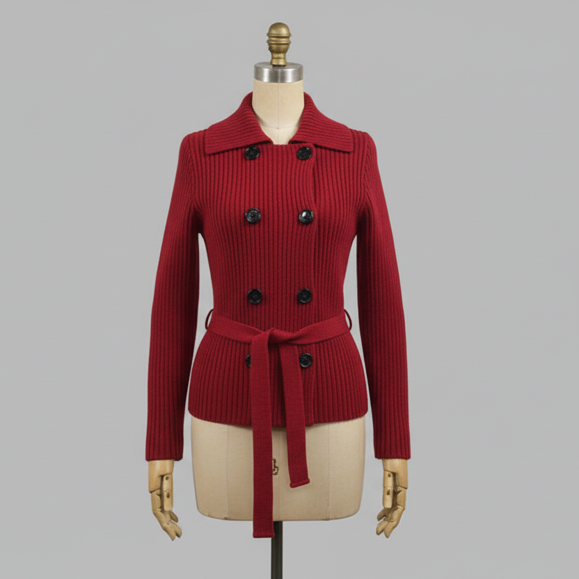 Cárdigan largo de lana, Talla XL