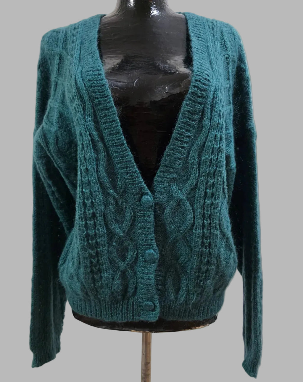 Cárdigan vintage de punto, Talla L