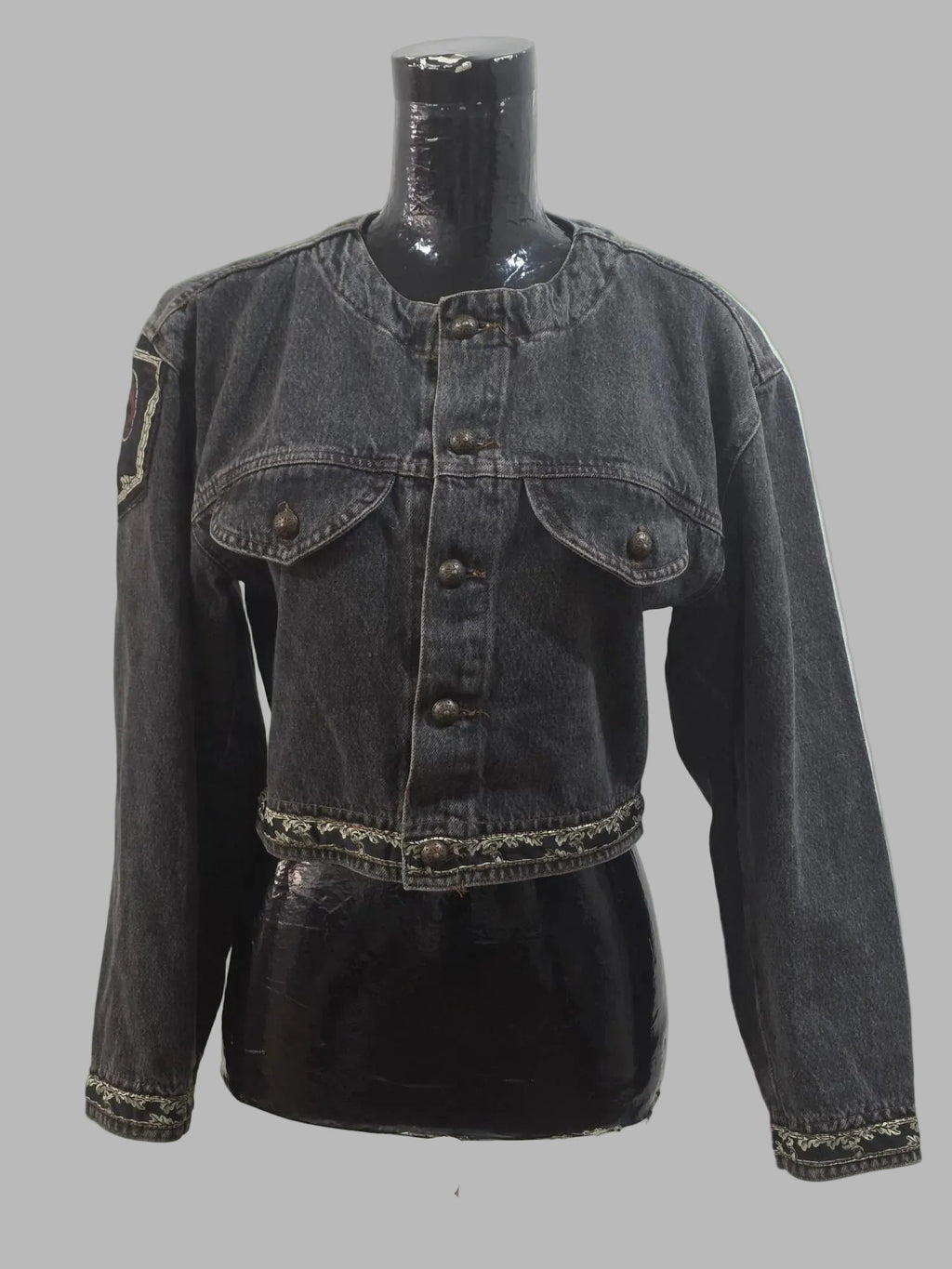 Chaqueta vaquera vintage estilo crop, Talla L