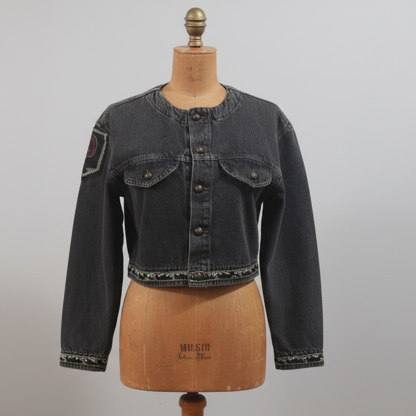 Chaqueta vaquera vintage estilo crop, Talla L