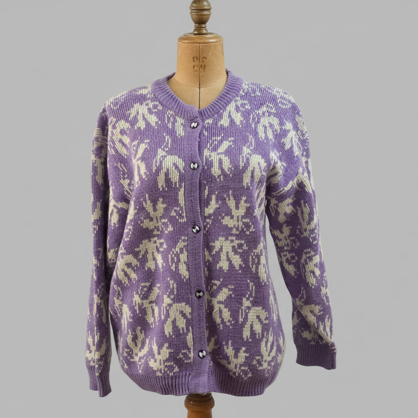 Cárdigan vintage de punto, Talla 44