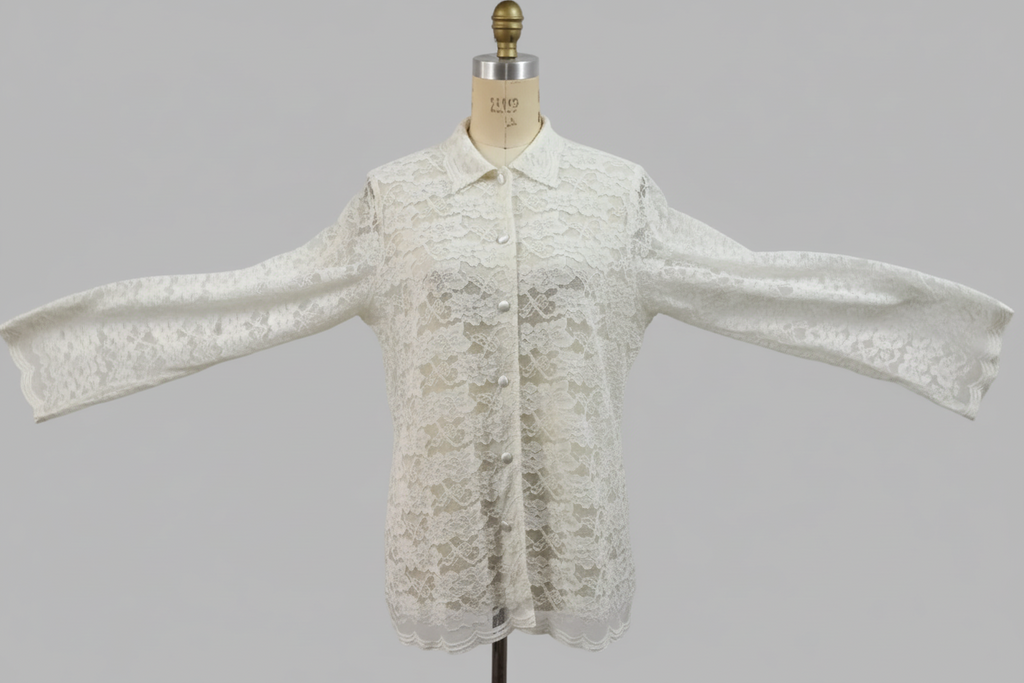 Blusa vintage de encaje, Talla 38