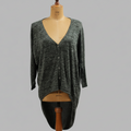 Cárdigan verde jaspeado, Talla S