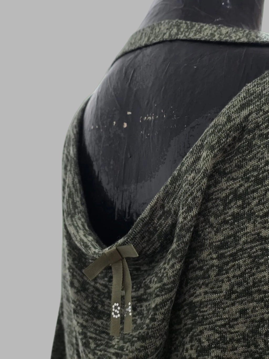 Cárdigan verde jaspeado, Talla S