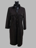 Robe-chemise marron chocolat, taille 44