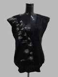 Chaleco de punto negro, Talla L a XXL.