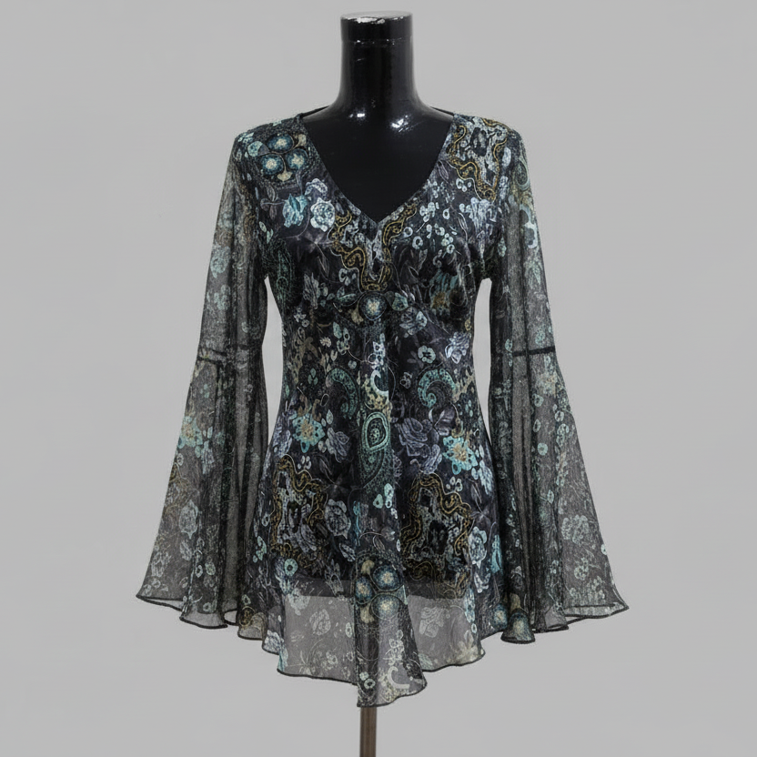 Chemisier semi-transparent, taille 40