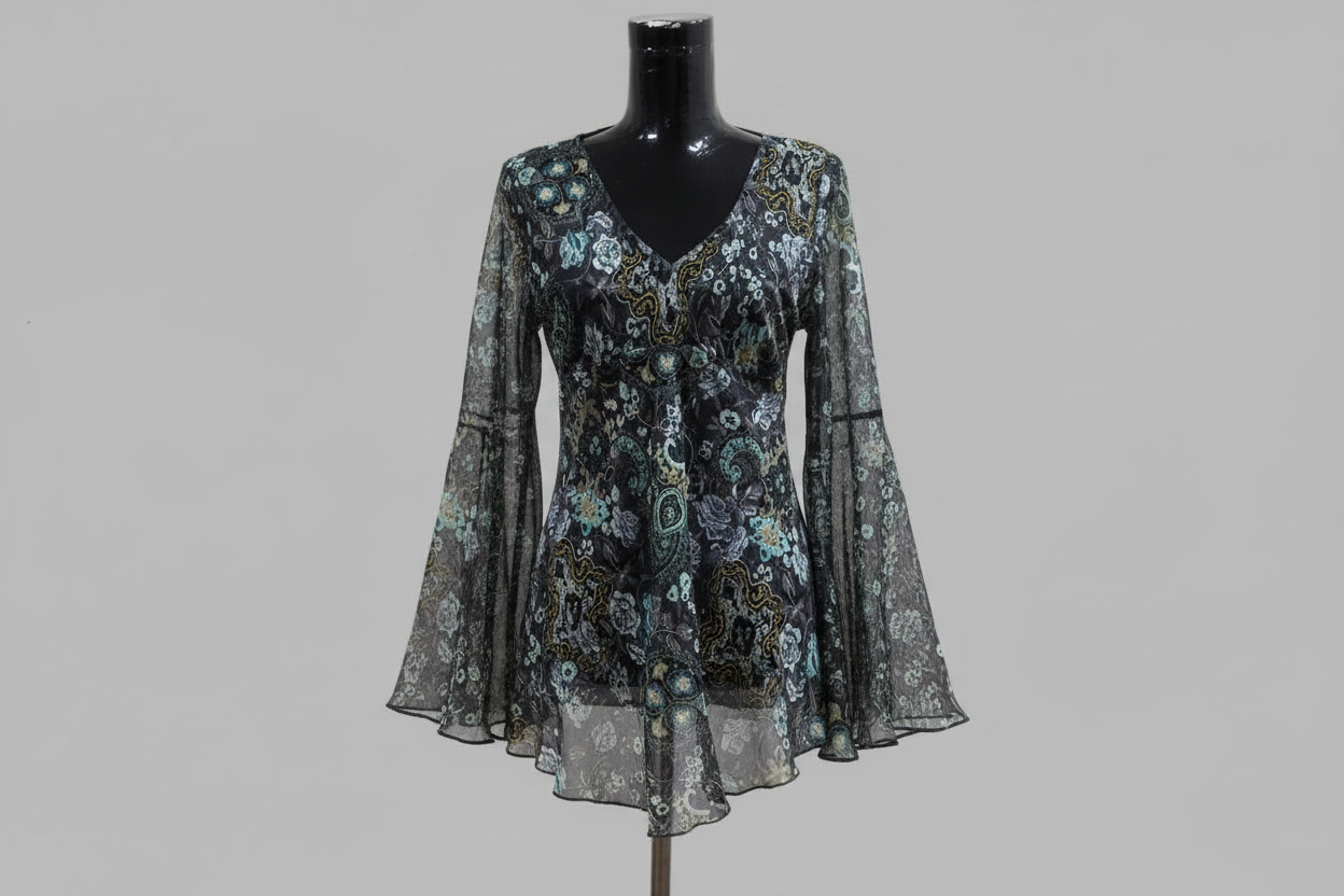 Halbtransparente Bluse, Größe 40