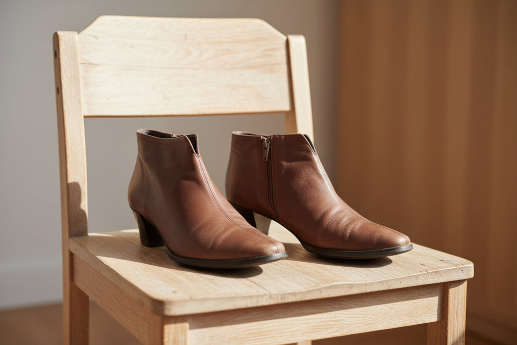Botines vintage de cuero, Talla 38