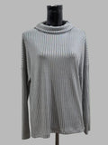 Sueter gris plateado acanalado, Talla L/G