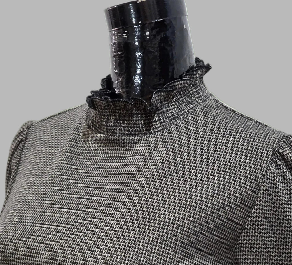Kleid mit Hahnentrittmuster, Größe M
