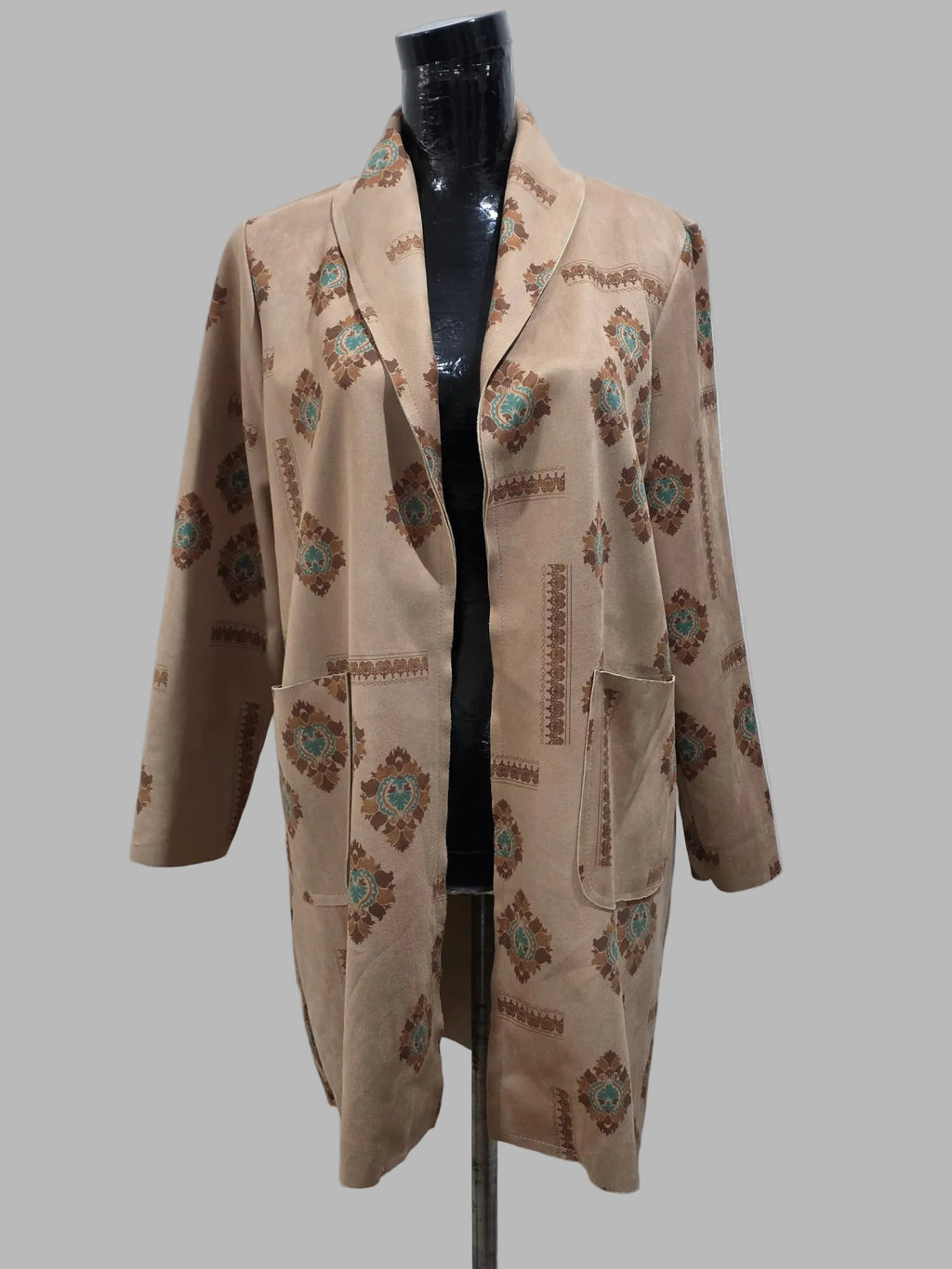 Chaqueta abierta corte casual, Talla Única