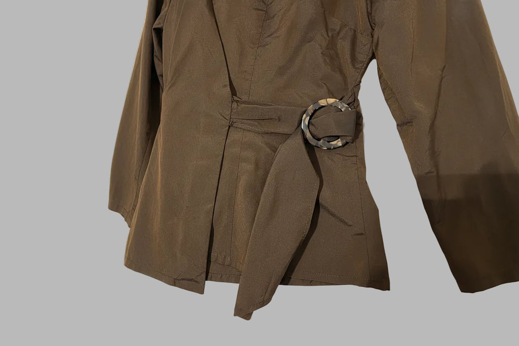 Chemisier marron chocolat, taille 46