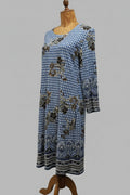 Kleid mit Blumenmuster in Braun