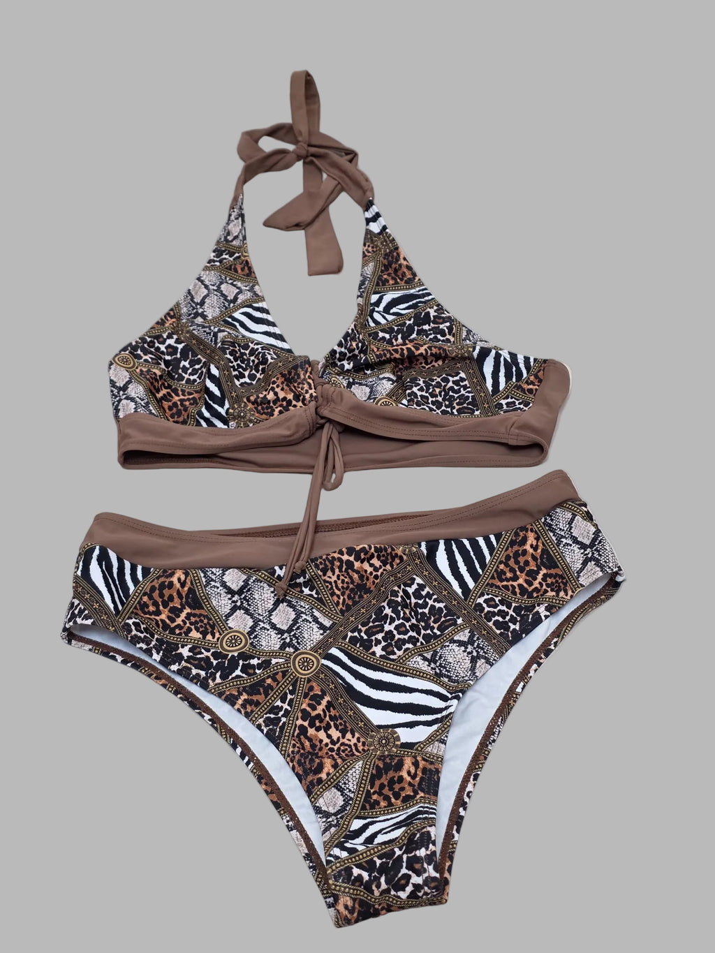 Bikini Animalprint Marrón