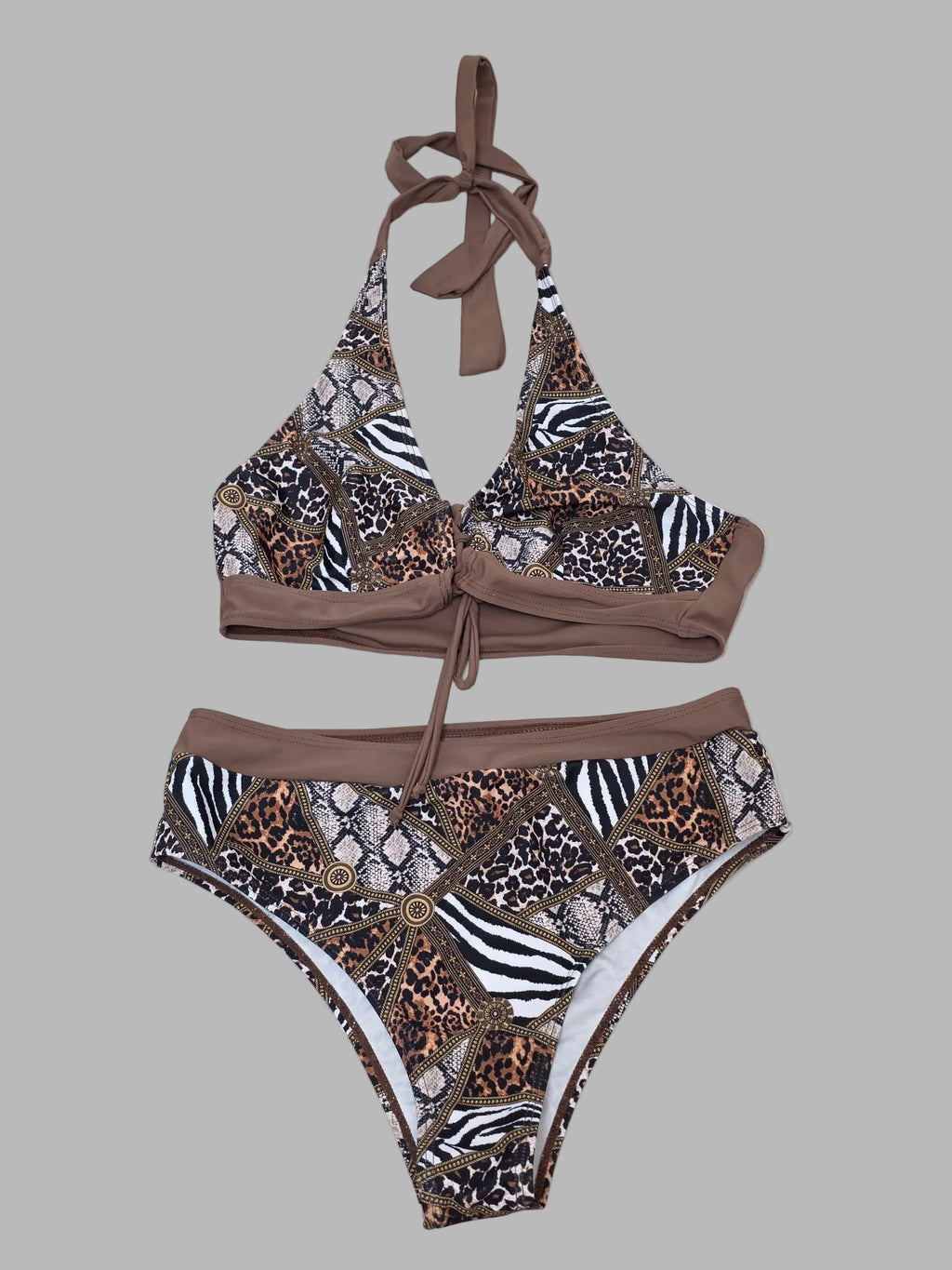 Bikini Animalprint Marrón