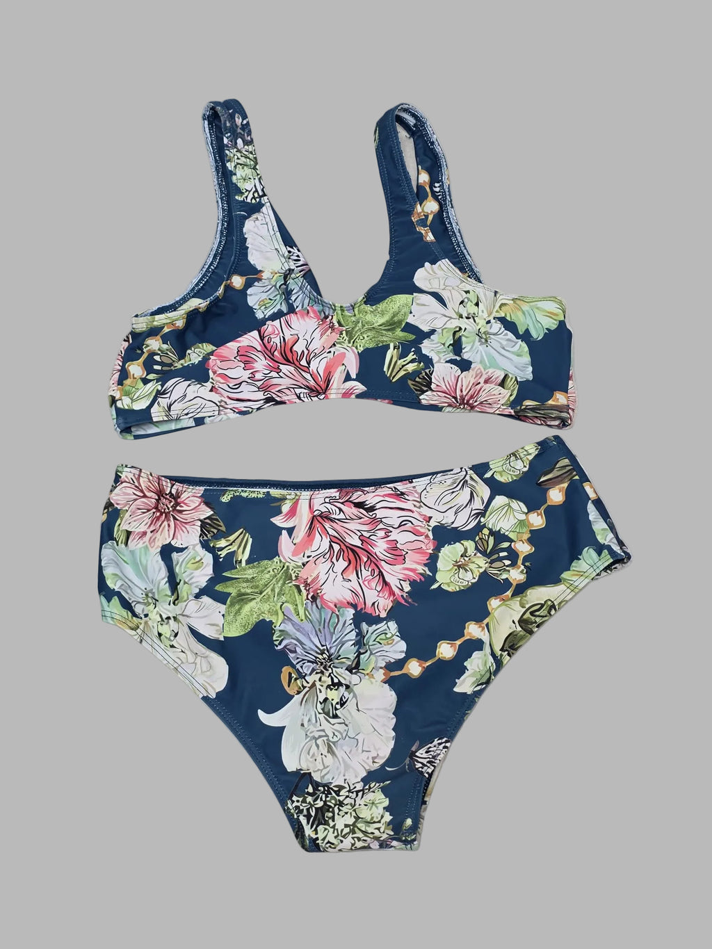 Bikini verde floral