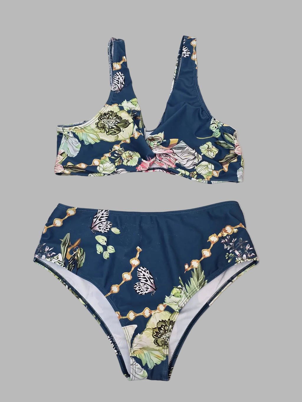 Bikini verde floral