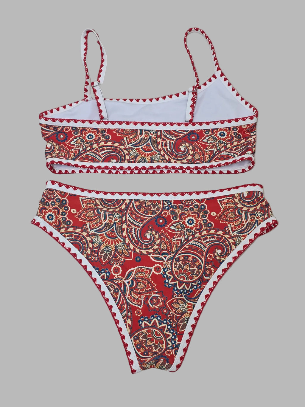 Bikini rojo flores