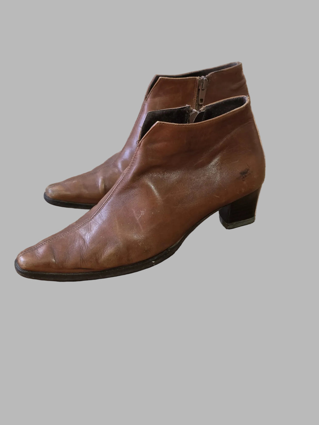 Botines vintage de cuero, Talla 38