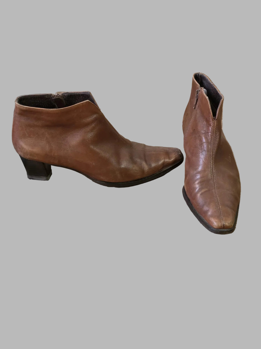 Botines vintage de cuero, Talla 38