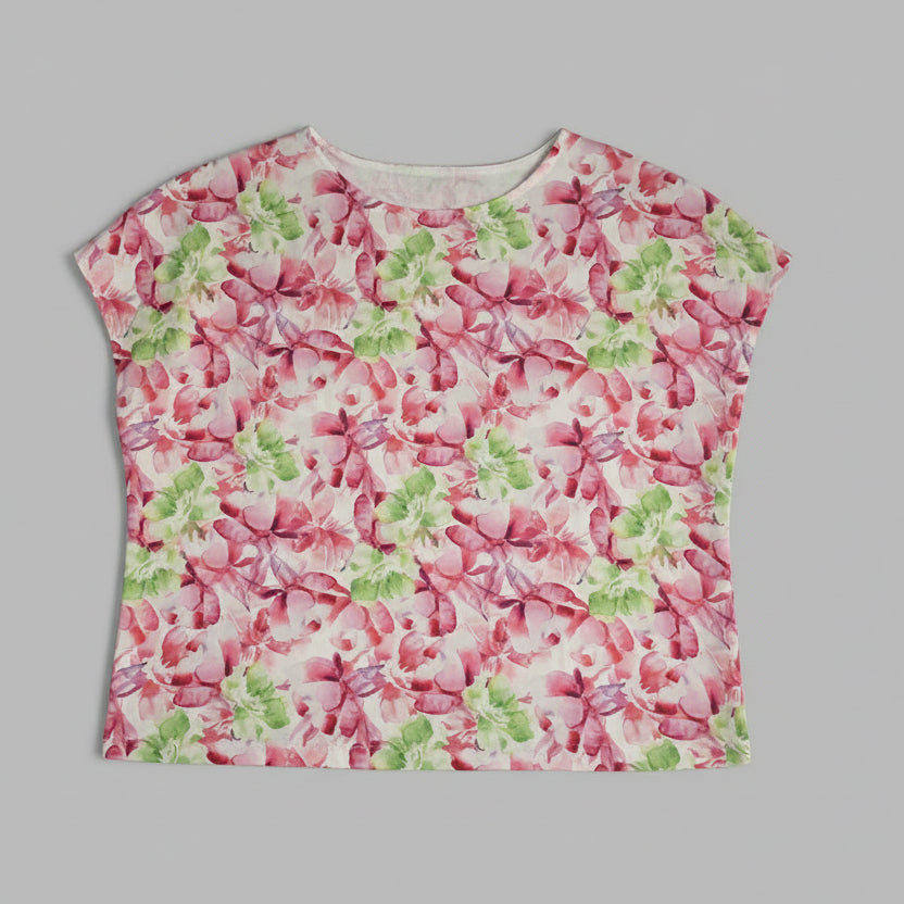 Blusa estampado floral vintage