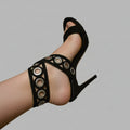 Sandalias negra altas de EXE