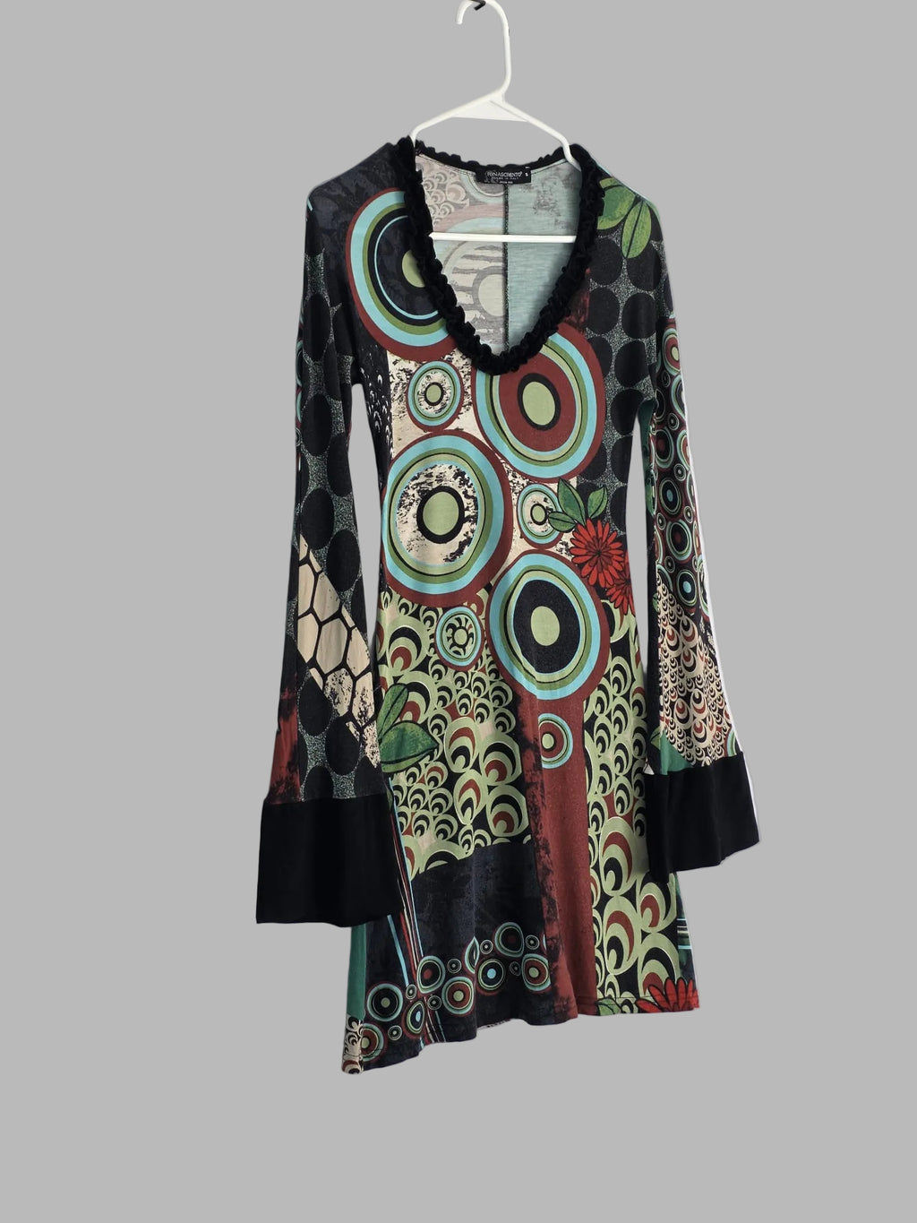 Bedrucktes Kleid mit abstraktem Muster von Rinascimento
