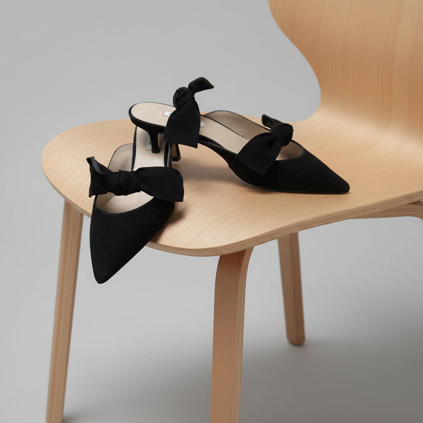 Zapatos negros mule de Massimo Dutti