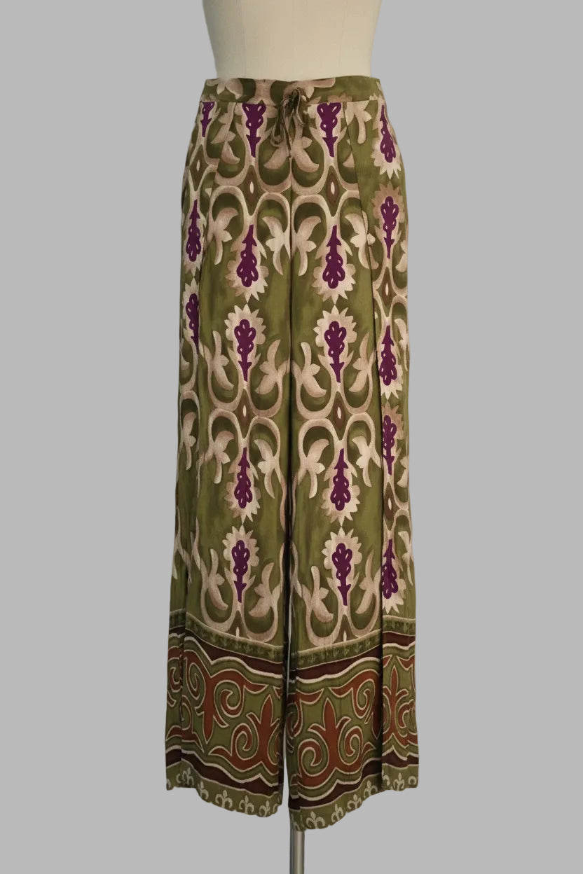 Pantalon Palazzo Boho avec ouverture latérale