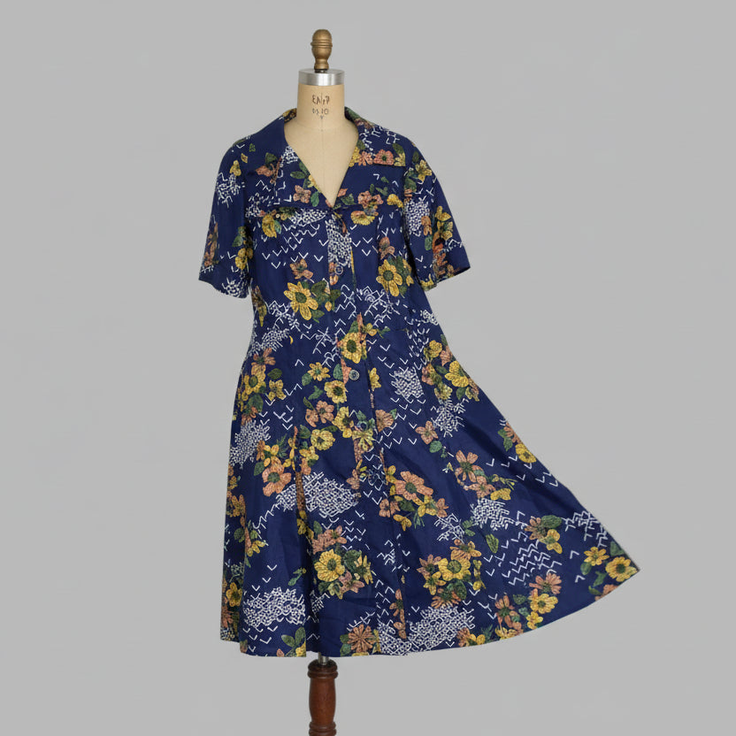 Vestido camisero italiano retro