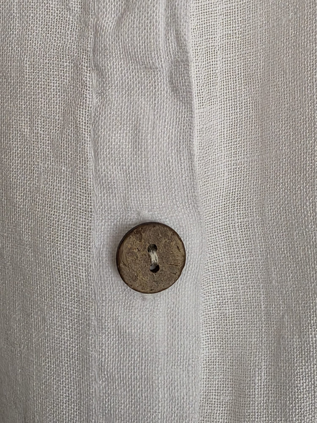 Hemdblusenkleid aus Leinen in Weiß