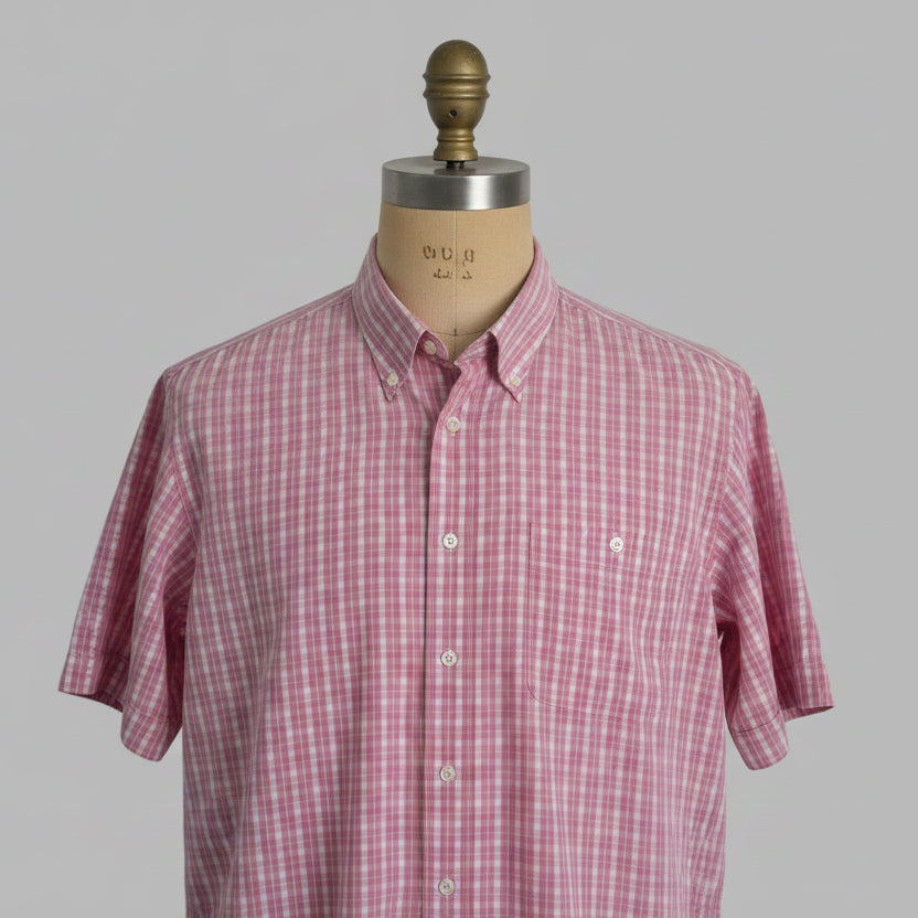 Chemise à carreaux rose de Dustin