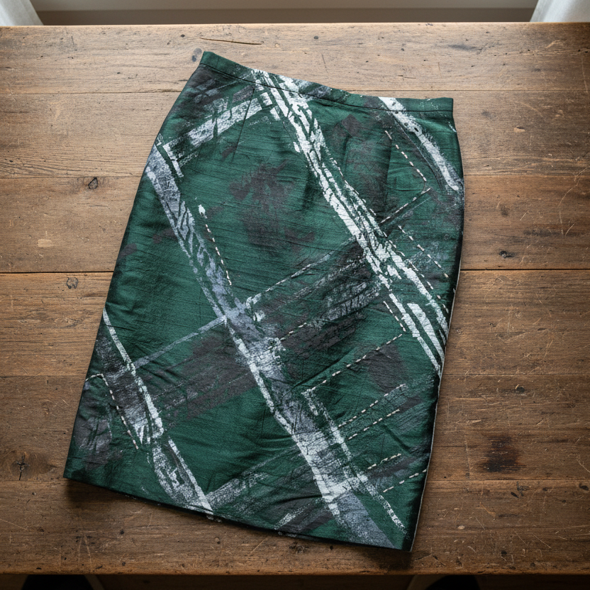 Jupe verte Massimo Dutti