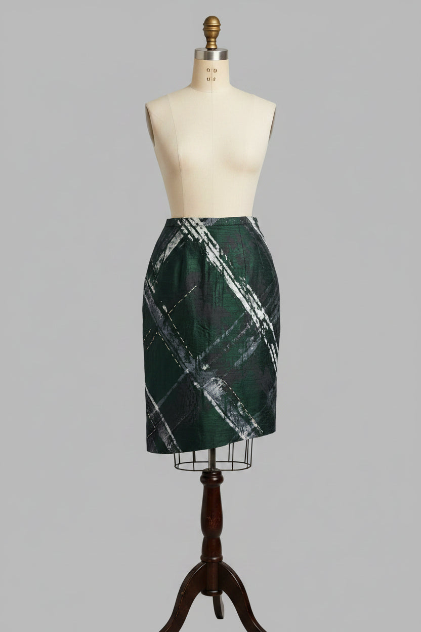 Jupe verte Massimo Dutti